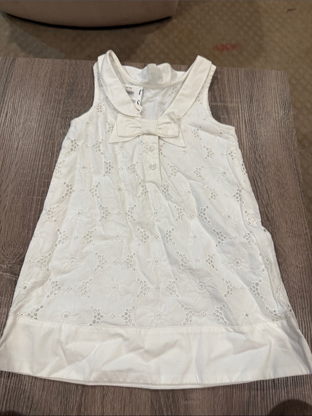 Janie and Jack White Eyelet Bow Dress